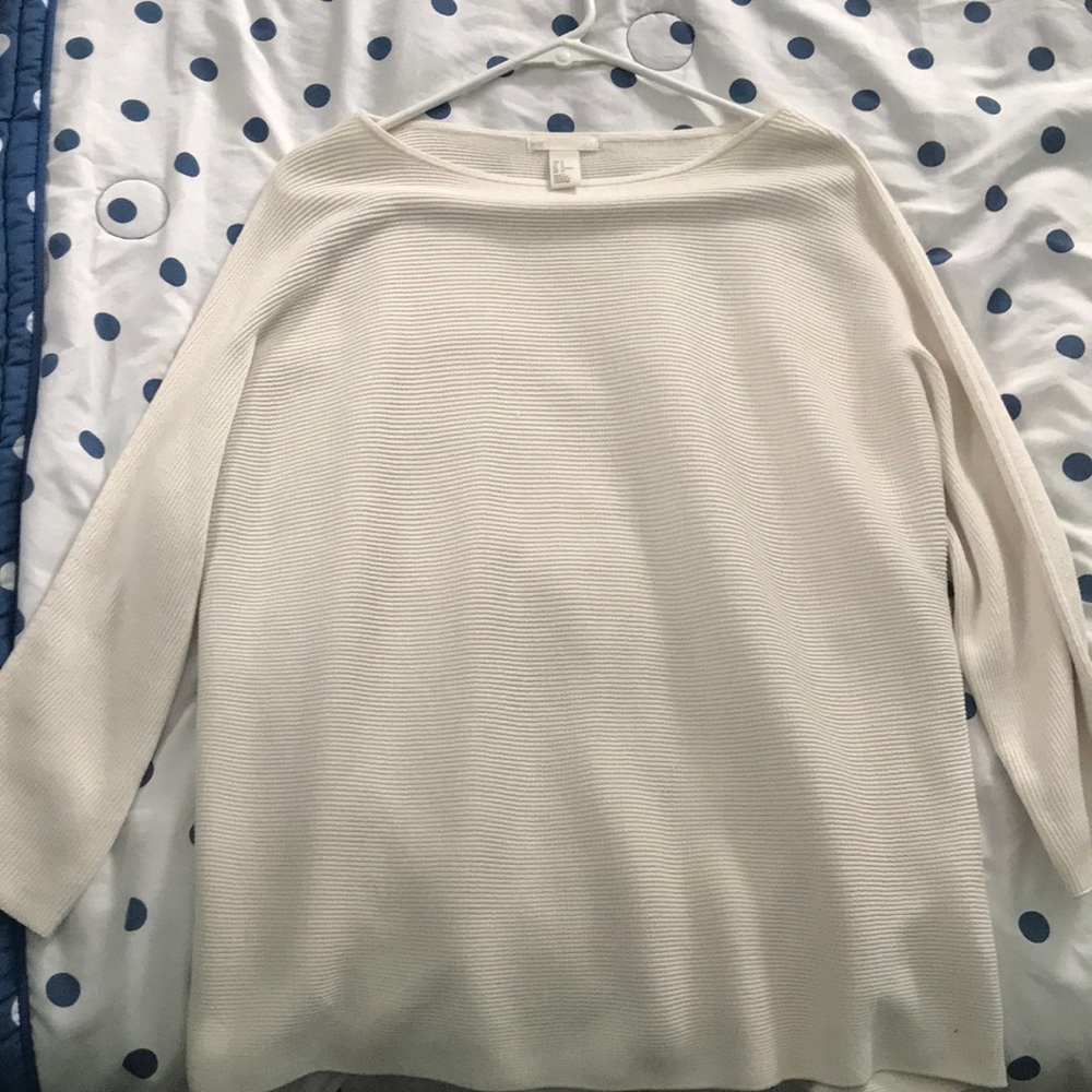 3/4 length sleeve Creme Sweater